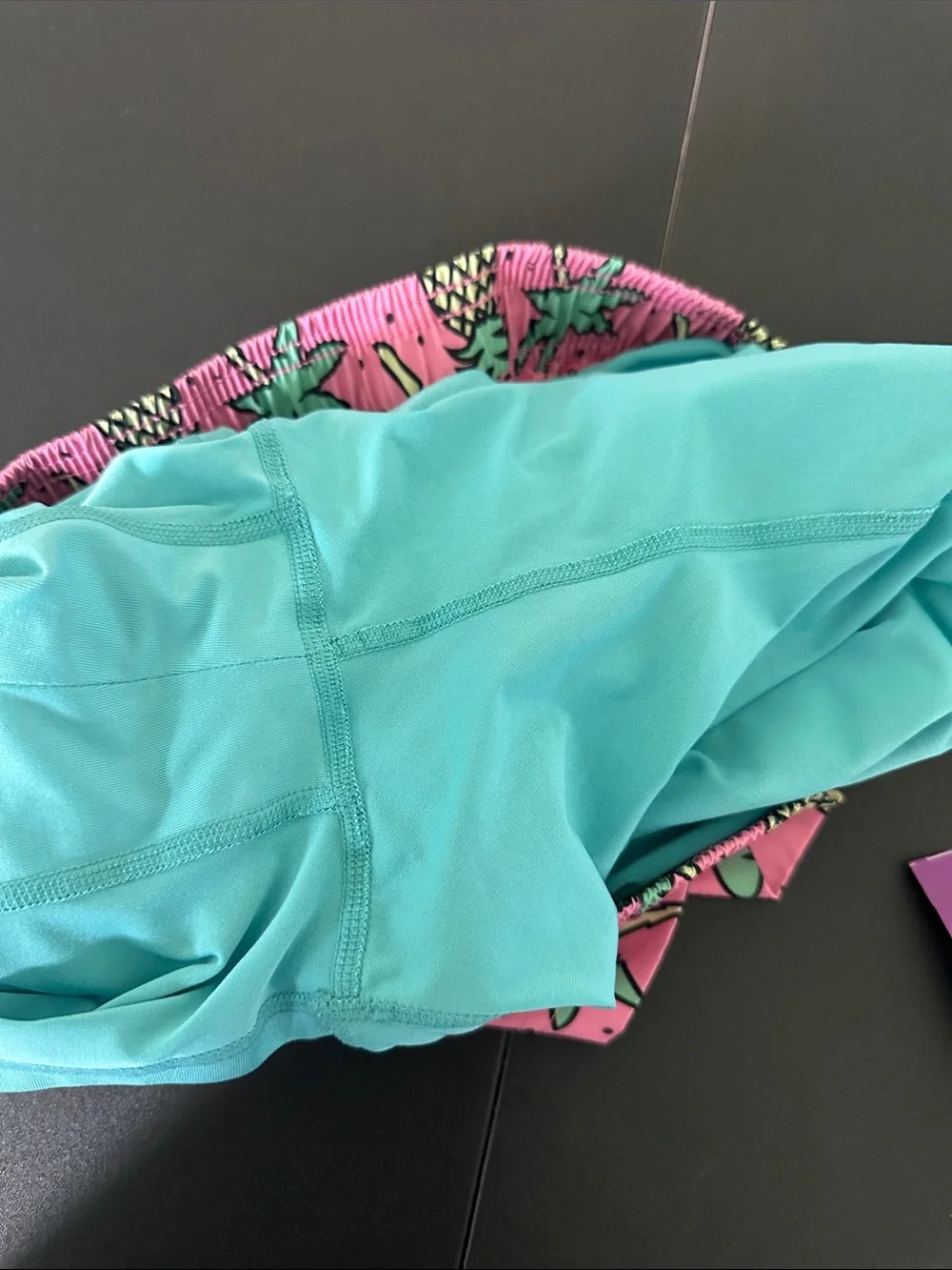 Maamgic Pink Pineapple Print Swim Trunks